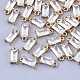 Transparent Glass Charms GLAA-T007-13H-1