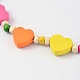 Lovely Heart Wood Beaded Kids Necklaces NJEW-JN01347-05-2