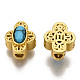 4-Hole Synthetic Turquoise Beads KK-S310-37A-2