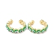 Brass Enamel Cuff Earrings KK-P205-19G-2