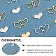 DICOSMETIC 24Pcs 2 Styles Heart Charms 2 Colors Stainless Steel Love Connector Charms Golden Hollow Double Heart Link Pendant for DIY Jewelry Making Valentine's Day Gift STAS-DC0011-68-4