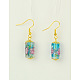 Handmade Lampwork Beads Earrings EJEW-JE00262-3