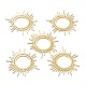 真鍮チャーム  DIYアクセサリー  ブレスレットのための  イヤリング  ネックレス  太陽  生（メッキなし）  42x45x1mm  穴：19mmと1.5x1mm KK-I010-13C-1