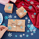 Olycraft 1600 pieza 3 tamaños confeti de copo de nieve decoraciones de confeti de copos de nieve de Navidad confeti con brillo de copo de nieve brillo de dispersión para mesa suministros para fiestas navideñas de Año Nuevo - colores mezclados DIY-OC0010-53-3