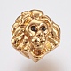 Eco-Friendly Brass Micro Pave Cubic Zirconia Beads ZIRC-F083-086G-RS-1