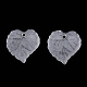 Transparent Frosted Acrylic Leaf Charms FACR-ZX003-01F-2