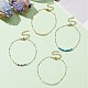 4 braccialetto a maglie con perline miste naturali in stile 4 con catene satellitari BJEW-JB09496-01-2