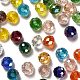 Perles de verre transparentes plaquées rondelles à facettes rondelles couleur ab GLAA-R152-8mm-M2-2