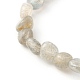 Bracelets extensibles en perles de labradorite naturelle pour enfants BJEW-JB06250-05-4