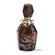 Colgantes de botellas de perfume que se pueden abrir de pirita sintética y jaspe imperial ensamblados G-R481-15-3