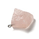 Pendentifs en quartz rose naturel brut brut G-A028-01D-4