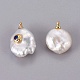 Colgantes naturales de perlas cultivadas de agua dulce PEAR-F008-31G-05-2