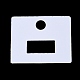 長方形の紙の爪のヘアクリップ ディスプレイ カード  ホワイト  4.9x6x0.05cm  ホール：10ミリと13x28ミリ。 AJEW-A052-10-3