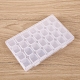 Contenants de perles en plastique transparent 28 grilles CON-PW0001-029-5
