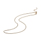 イオンプレーティング(ip) ステンレススチールアズキチェーンネックレス 304個 男性 女性用  ゴールドカラー  17.83インチ（45.3cm） STAS-B039-05G-1