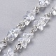 Handmade Faceted Electroplate Glass Beaded Chains AJEW-JB00483-03-1
