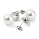 Bague en zircone cubique avec boucles d'oreilles pendantes en perles de coquillage EJEW-F318-06P-2