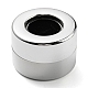 スポンジ付き回転リフティングリングボックス  コラムウェディング指輪収納ケース  結婚祝い用  銀  6.05x4.3cm CON-P020-A01-2