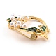 Garland Alloy Brooch with Resin Pearl JEWB-O009-08-3