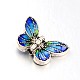 Colorful Butterfly Alloy Enamel Beads ENAM-N045-01-1