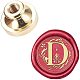 CRASPIRE Wax Seal Stamp Head Letter D Removable Sealing Brass Stamp Head for Creative Gift Envelopes Invitations Cards Decoration AJEW-WH0099-648-1