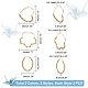 Unicraftale 6 paires 6 style coeur & fleur & ovale 304 boucles d'oreilles créoles enveloppées de fil d'acier inoxydable EJEW-UN0001-84-6