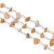 Chaînes de perles d'aventurine jaune naturelles faites à la main CHC-F007-12-3