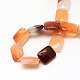 Faceted Rectangle Natural Carnelian Beads Strands G-R304-09-2