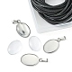 Kit de fabrication de collier pendentif dôme blanc bricolage DIY-YW0006-50-3