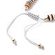 Bracelet tressé perles heishi en pâte polymère BJEW-JB07408-02-5