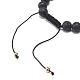 Natural Lava Rock & Acrylic Braided Bead Bracelet BJEW-JB08554-7