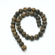 Natural Agate 3-Eye dZi Beads Strands G-K166-04-10mm-L1-3