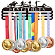 SUPERDANT Pentathlon Medal Hanger Metal Holder Fencing Swimming Shooting Cross-Country Running Equestrian Award Display Holders for 60+ Medals Wall Mounted Medal Display Racks for Ribbon Lanyard ODIS-WH0021-172-1