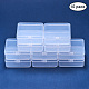 Benecreat 10 упаковка квадратных прозрачных пластиковых контейнеров для хранения шариков коробка с откидными крышками для мелких предметов CON-BC0004-62-5