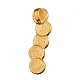 Tono de oro de acero inoxidable colgantes de rhinestone STAS-J019-34-2