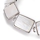 Weiße Muschel Perlen Armbänder BJEW-L613-18A-3