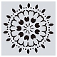 Pochoir de silhouette de peinture creuse en plastique pour animaux de compagnie à motif de fleurs DRAW-PW0008-02F-1