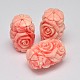 Dyed Carved Column Synthetic Coral Beads CORA-O004-04B-1