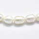 Fili di perle di perle d'acqua dolce coltivate naturali PEAR-I003-07-01-3