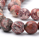 Perles de jaspe peau de léopard rouge naturel brins G-Q462-88-10mm-3