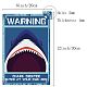 CREATCABIN Warning Shark Sighted Tin Signs Metal Sign Vintage Plaque Poster Wall Art for Restroom Decor Home Bar Pub Cafe Shop Restaurant Bar Sign 8 x 12 Inch AJEW-WH0157-382-2