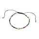 Регулируемые нейлоновые шнур плетеный браслеты из бисера BJEW-JB05625-3