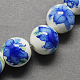 Handmade Printed Porcelain Beads PORC-Q199-12mm-19-2