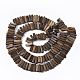 Undyed & Natural Wenge Wood Beads Strands WOOD-T024-051-2