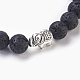 Natural Lava Rock Beads Stretch Bracelets BJEW-JB03899-04-2