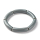 Set di braccialetti elastici per donna con perline a tubo curvo in acrilico opaco opaco BJEW-JB07320-5