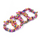 Eau douce shell perles bracelets extensibles BJEW-S121-01-1