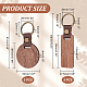 Nbeads 6Pcs 2 Style Imitation Leather & Walnut Wood Keychain KEYC-NB0001-47-2