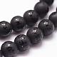 Chapelets de perles perles en agate noire naturelle G-N0171-07-6mm-3