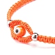 Lampwork Evil Eye Braided Bead Bracelet BJEW-JB07857-4
